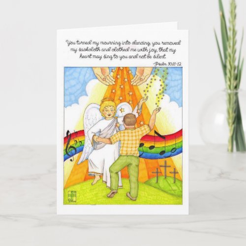 Mourning Song Angel Sympathy Card