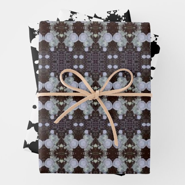 Mourning Tree Bark Patterned Bundle Wrapping Paper Sheets (In situ)