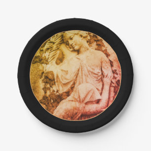 Mourning with Angels / Memorial, Funeral vintage Paper Plates