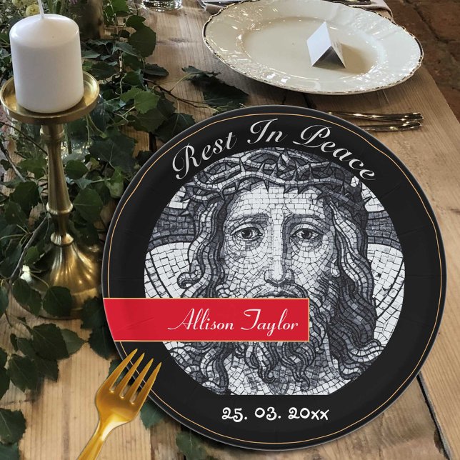 Mourning with Jesus Christ / Memorial, Funeral Paper Plates (Creator Uploaded)