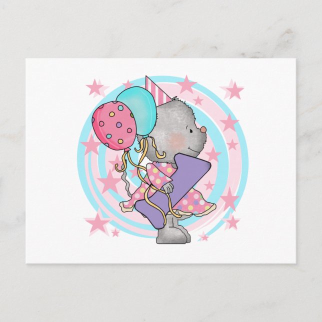 Mouse 1st Birthday T-shirts and Gifts Postcard (Front)