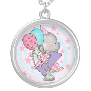 Mouse 1st Birthday T-shirts and Gifts Silver Plated Necklace