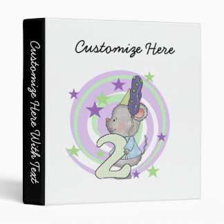 Mouse 2nd Birthday T shirts and Gifts Binder