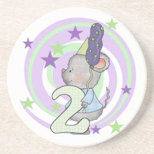 Mouse 2nd Birthday T shirts and Gifts Coaster