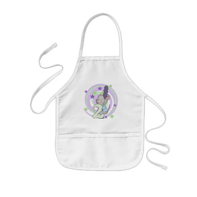 Mouse 2nd Birthday T shirts and Gifts Kids' Apron (Front)
