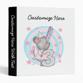 Mouse 3rd Birthday T-shirts and Gifts Binder