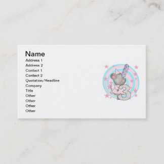 Mouse 3rd Birthday T-shirts and Gifts Business Card