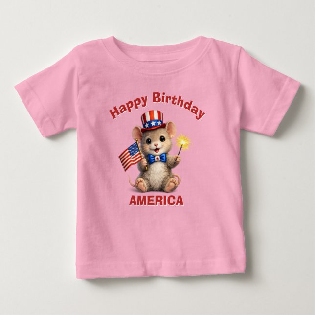 Mouse (5i) Patriotic Kid T-Shirt (Front)