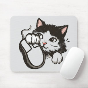 Mouse and Cat Mouse Pad