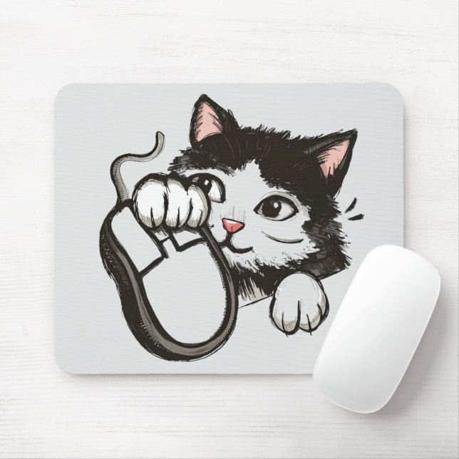 Mouse and Cat Pad (With Mouse)