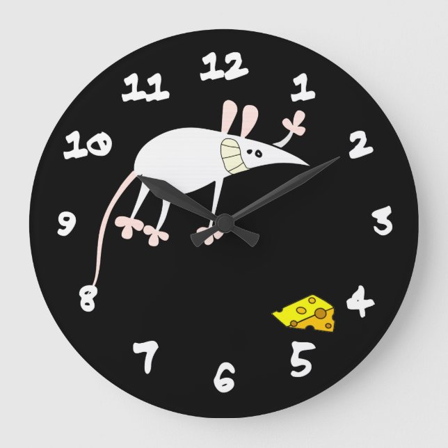 Mouse and Cheese Large Clock (Front)