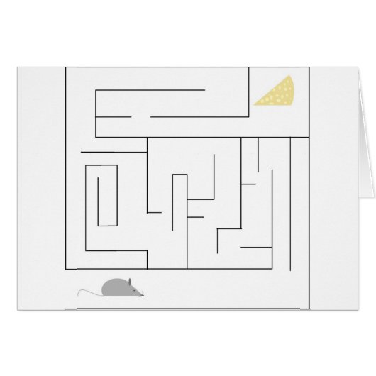 Mouse and Cheese Maze Cards (Front Horizontal)