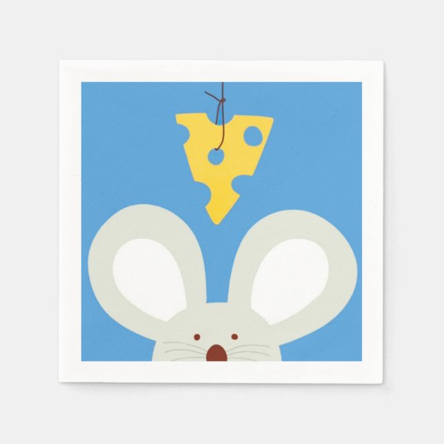 Mouse and Cheese Napkins (Front)