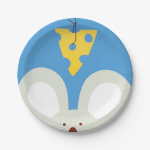 Mouse and Cheese Paper Plates