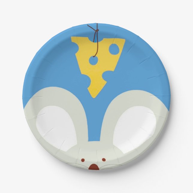 Mouse and Cheese Paper Plates (Front)