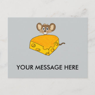 Mouse and cheese postcard