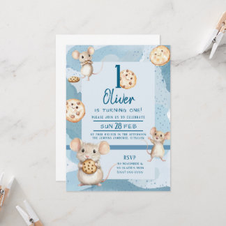 Mouse and Cookie Birthday Invitation