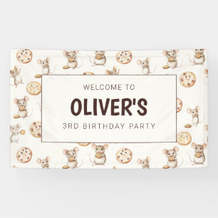 Mouse and Cookie Birthday Party Banner