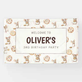 Mouse and Cookie Birthday Party Banner