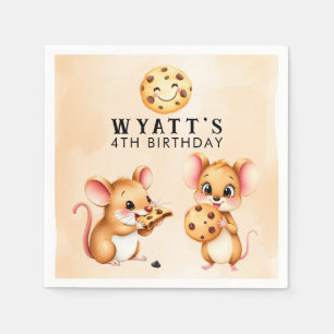 Mouse and Cookie Theme Birthday Party Napkins