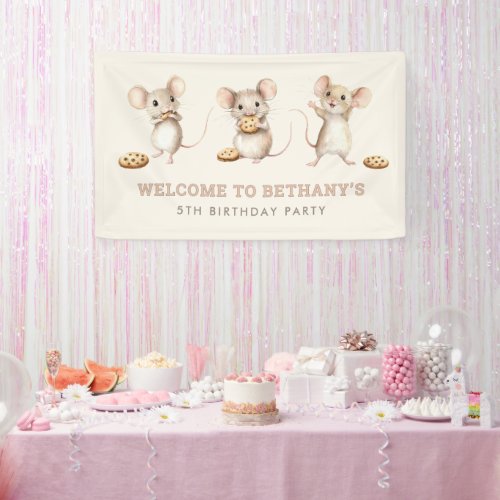 Mouse and Cookies Welcome to Birthday Party