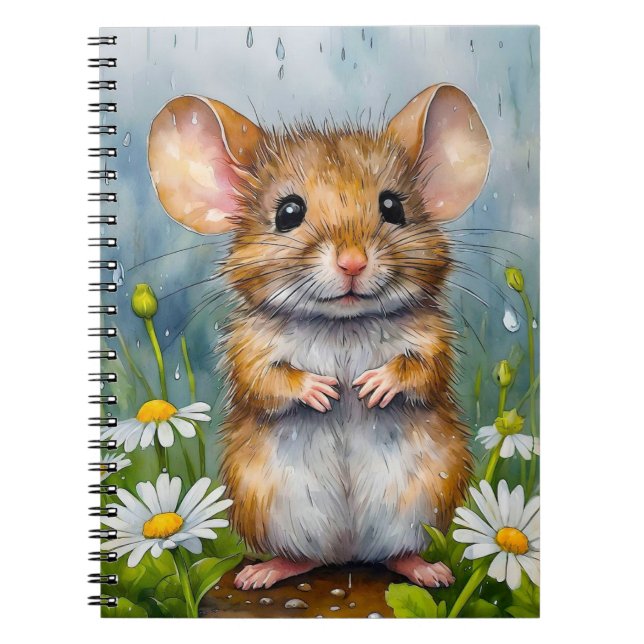 Mouse And Daisies School Notebook (Front)