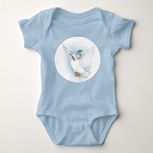 Mouse and Dove Peaceful Baby Romper