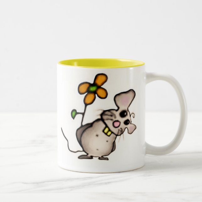 Mouse and Flower Mug (Right)