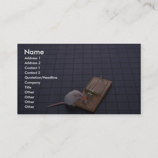 Customizable Mouse and trap business card