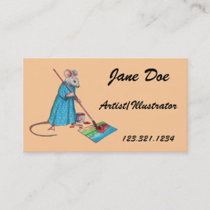 Mouse: Artist, Illustrator Business: Cute Drawing Business Card