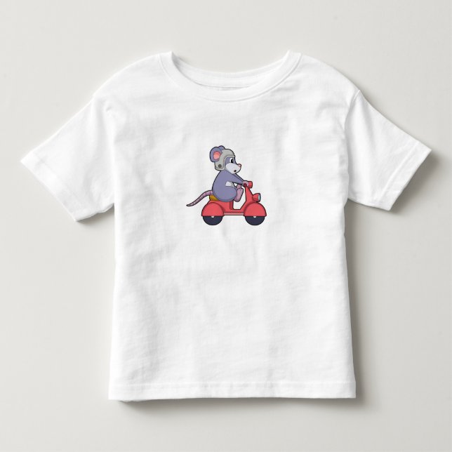 Mouse as Biker with Scooter.PNG Toddler T-shirt (Front)