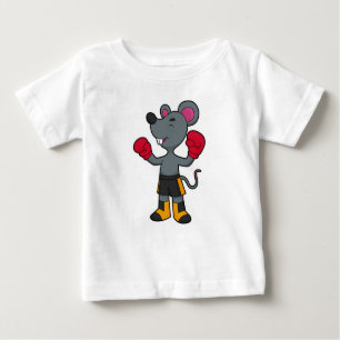 Mouse as Boxer with Boxing gloves Baby T-Shirt