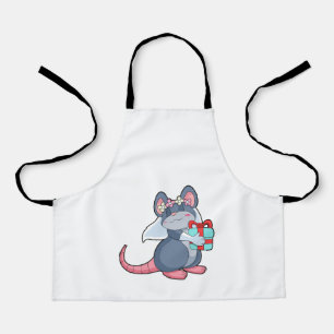 Mouse as Bride with Veil & Gift.PNG Apron