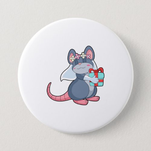 Mouse as Bride with Veil  GiftPNG Button