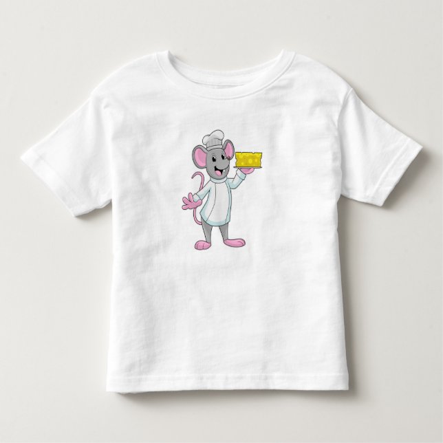 Mouse as Cook with Cheese Toddler T-shirt (Front)
