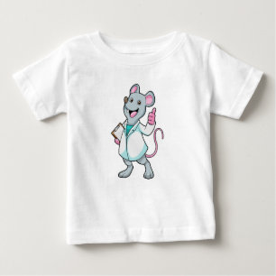 Mouse as Doctor with Doctor's coat Baby T-Shirt