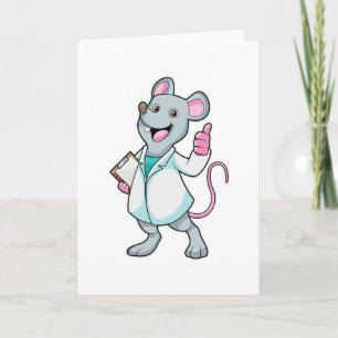 Mouse as Doctor with Doctor's coat Card