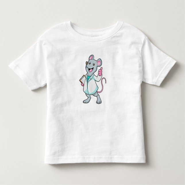 Mouse as Doctor with Doctor's coat Toddler T-shirt (Front)