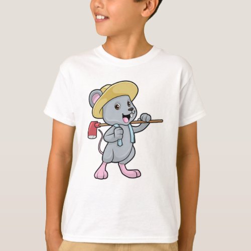 Mouse as Farmer with Ax  Hat T_Shirt