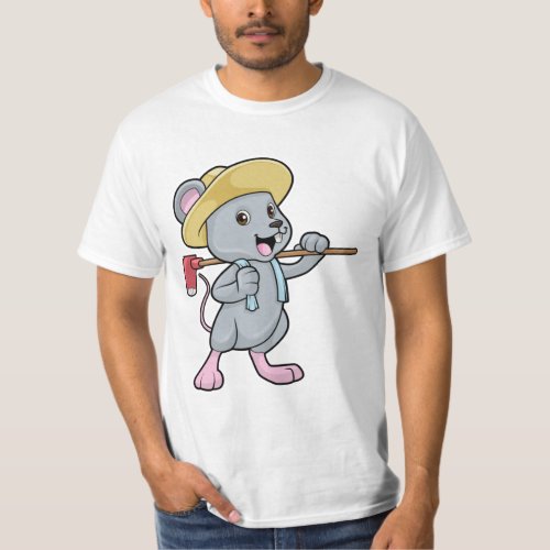 Mouse as Farmer with Ax  Hat T_Shirt