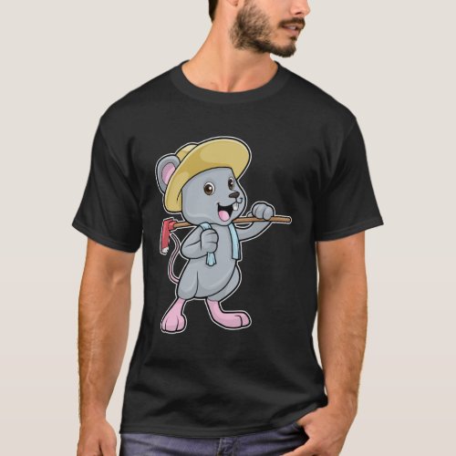 Mouse as Farmer with Ax  Hat T_Shirt