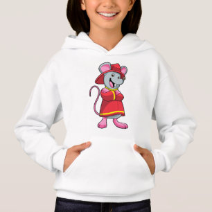Mouse as Firefighter with Helmet Hoodie