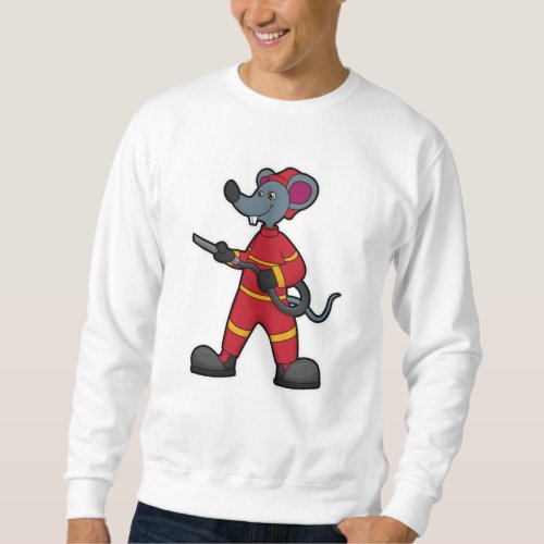 Mouse as Firefighter with Hose Sweatshirt