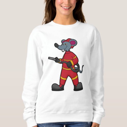 Mouse as Firefighter with Hose Sweatshirt