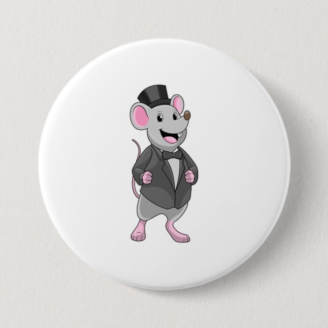 Mouse as Groom with Ribbon Button (Front)