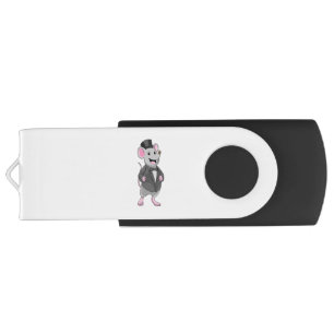 Mouse as Groom with Ribbon Flash Drive