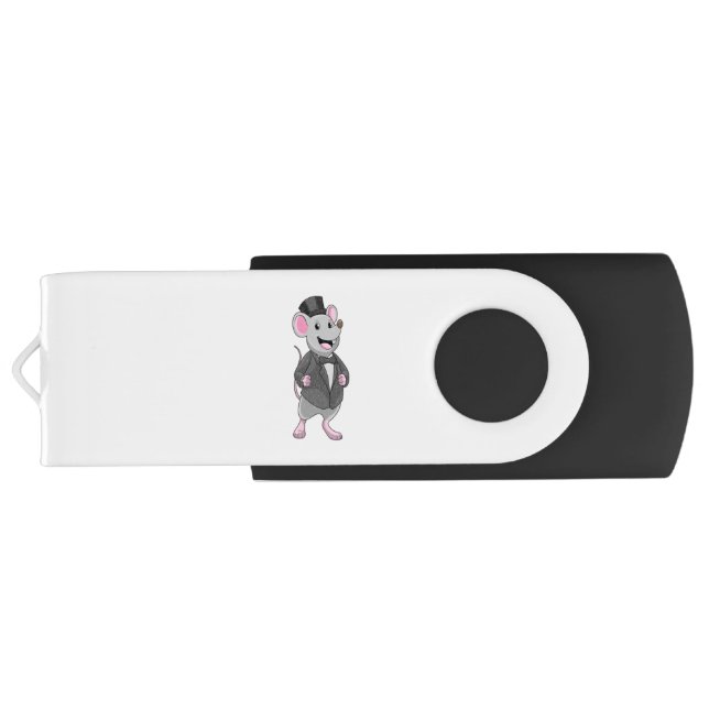Mouse as Groom with Ribbon Flash Drive (Back)