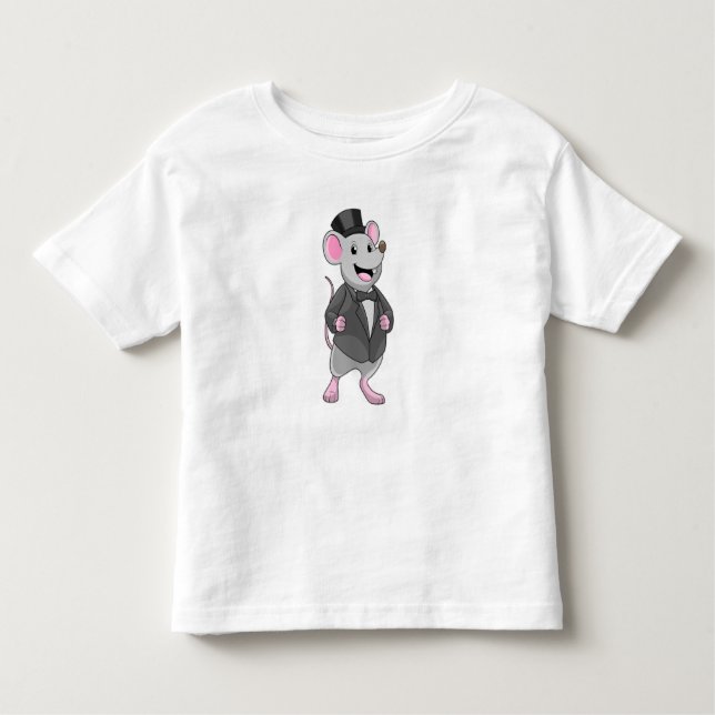 Mouse as Groom with Ribbon Toddler T-shirt (Front)