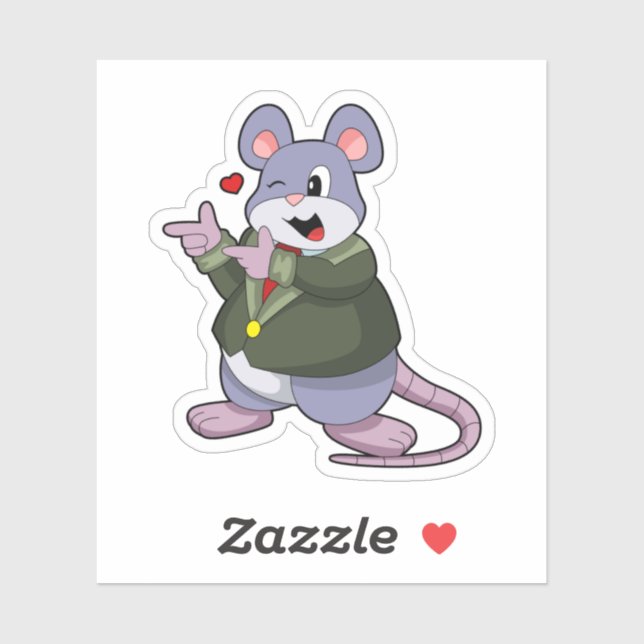 Mouse as Groom with Suit Sticker (Sheet)