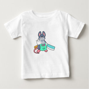 Mouse as Hairdresser with Scissors & Comb Baby T-Shirt